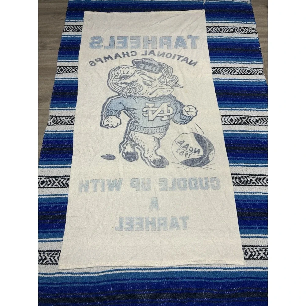 Vintage NCAA 1982 National Champions North Carolina Tar Heels Beach Towel
